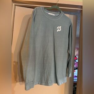 PELOTON BLUE STONEWASH OVERSIZED LONG SLEEVE